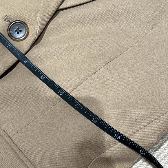 J Crew: Camel Blazer, Stretch Cotton, Size US 0P - Picture 4 of 7